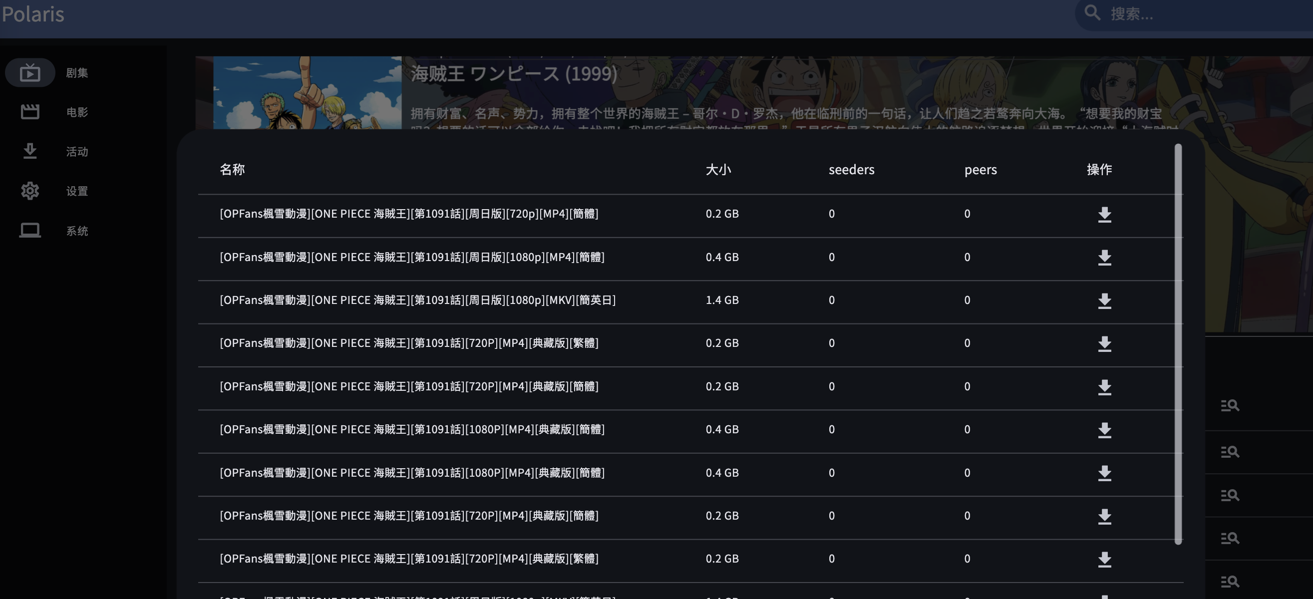 polaris 界面截图