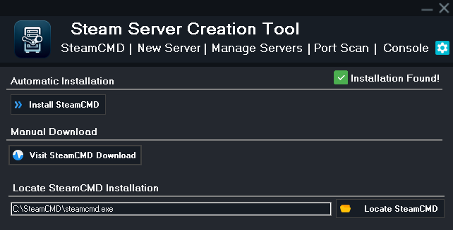 Steam-Server-Creation-Tool-V2 界面截图